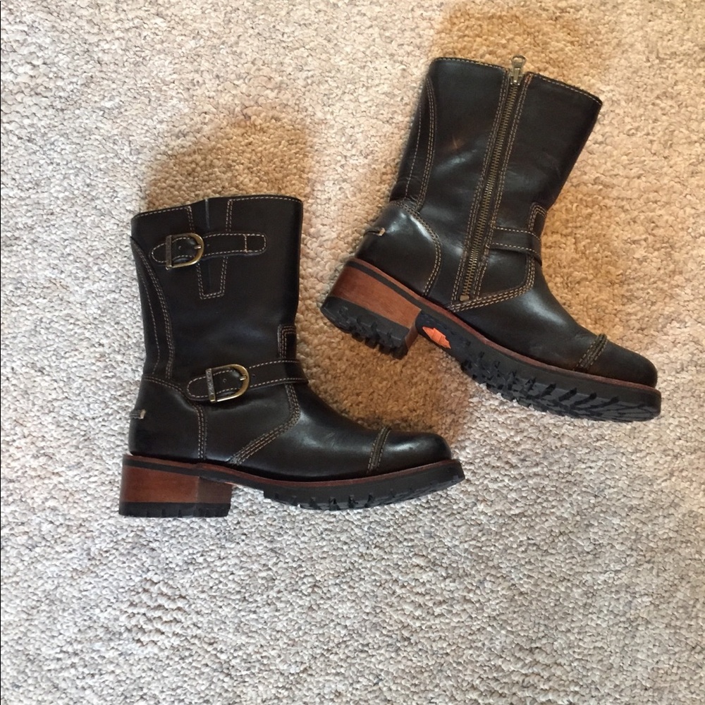 Harley Davidson Black Leather Socorro Boots